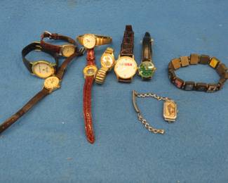 Lot 74. Nine untested watches and one bracelet