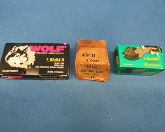 Lot 178. 55 mixed 7.62 rounds