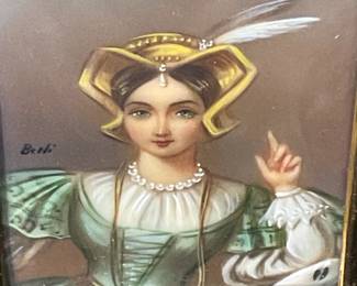 German porcelain painting 19th century three pieces except plus many other painting very high quality the tree set you can have them for $400