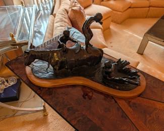 Watering Hole by Donald Rubin, Bronze Sculpture 