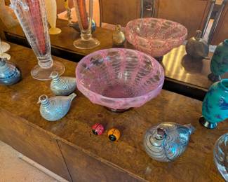 Murano Centerpiece Bowl, Oiva Toikka Birds 