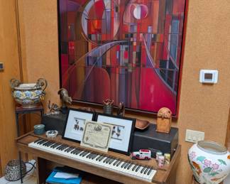 Victoria Large Canvas Painting, Baldwin Piano