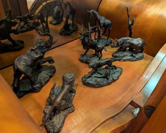 Franklin Mint Bronzes Wildlife Sculpture
