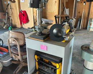 Drill press, grinder and planer