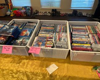 Blue Ray, DVDs, CD's