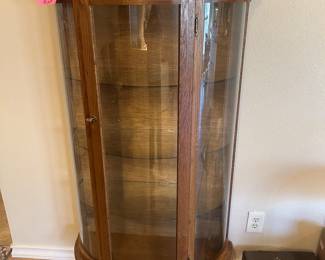 Antique oak curio