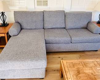 Living Spaces Hampstead Graphite Sofa with Reversible Chaise - NEW - $175