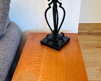 1 of 2 Mission Style End Tables - $30 ea. 1 of 2 Metal base table lamps - $20 ea.