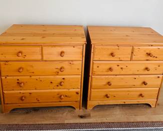 (2) Pine 5-Drawer Chests $35 ea.