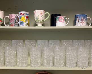 The glasses on the lower shelf were sold.