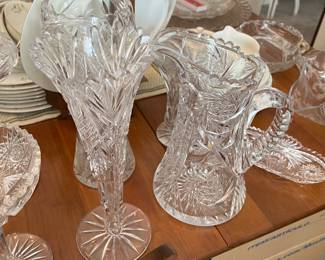 Lots of great cut glass pieces