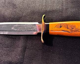 Unique 1979 Leopard Knife Lt Red Braun  By J Kelly