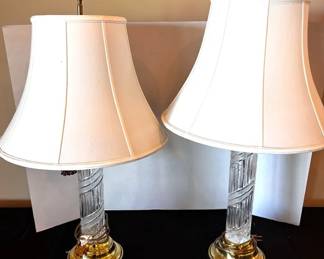 Vintage Poland Lead Crystal Lamps