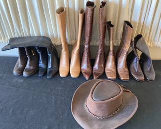 Ladies Leather Designer Boots