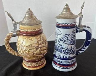 Vintage Avon Beer Steins Signed