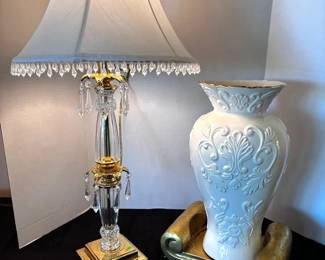 Crystal ThreeWay Lamp  Lenox Vase