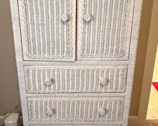 4 Drawer Wicker Cabinet