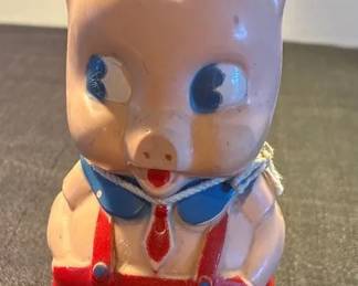1955 Porky Pig Coin Bank Full