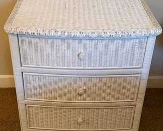3 Drawer Wicker Dresser