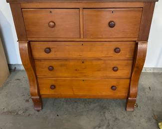 EMPIRE WOOD CHEST of DRAWERS