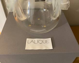 LALIQUE, France, CRYSTAL ORCHIDEE VASE