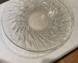 Algues Salver by Rene LALIQUE, France, CRYSTAL CENTERPIECE BOWL
