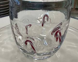 Set of Candy Cane Holiday Glasses