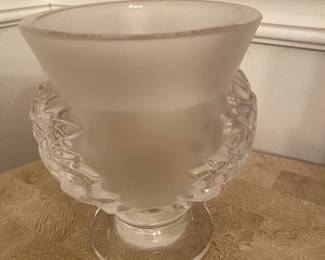 LALIQUE, France, CRYSTAL St. Cloud Frosted VASE