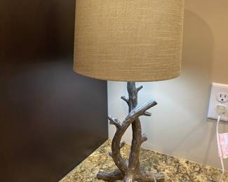 Metal Twisted Tree Lamp