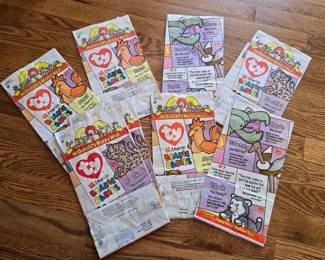 Vintage McDonalds TY Beanie Baby Happy Meal Bags