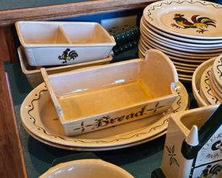 TONS Of Metlox Poppytrail Rooster Pieces