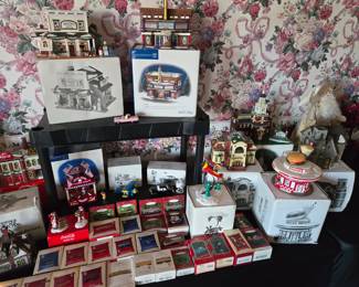 Department 56 And Hallmark Ornaments