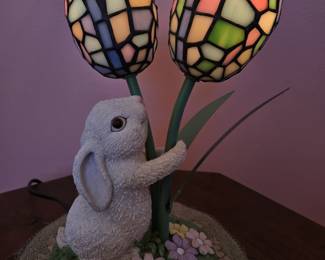 Bunny Stained Glass Lamp
