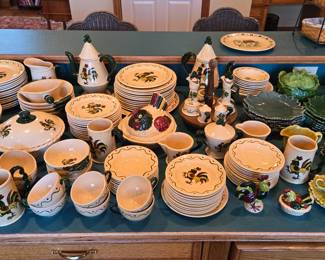 TONS Of Metlox Poppytrail Rooster Pieces