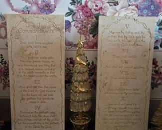 Stone Ten Commandment Plaques