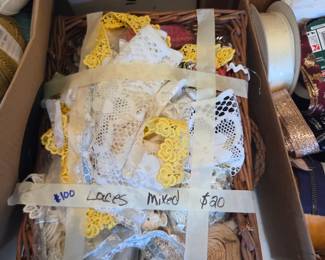 #100	Mixed box of laces	 $20.00 
