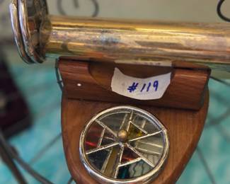 #119	Vintage brass spinning Kaleidoscope 4 glass patterns	 $35.00 

