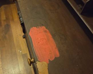 #18	Wooden Small Desk w/cubbies and 2 drawers (needs a lot of love) - 30x16x40	 $30.00 
