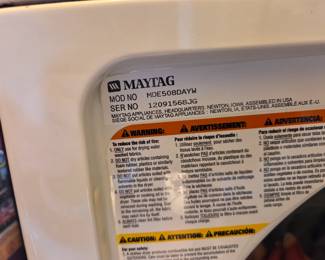 #81	Maytag dryer with stand works (as-is control knob) 	 $85.00 