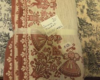 #23	German Blanket - 1970's - 48x80	 $20.00 

