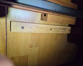 #1	Wood Round Dining Pedestal Table w/2 leaves stored inside 4  chairs (2 captains Chairs/ 1 needs to be recovered ) - 48-66x48x38	 $175.00 