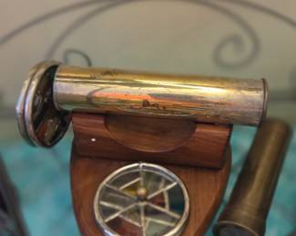 #119	Vintage brass spinning Kaleidoscope 4 glass patterns	 $35.00 
