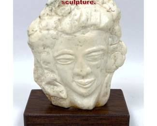 Lot 38 Harriet R Lampe stone mini bust sculpture. 