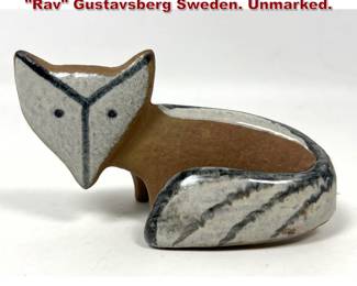 Lot 31 Lisa Larson Lilla Zoo Fox Figurine Rav Gustavsberg Sweden. Unmarked.