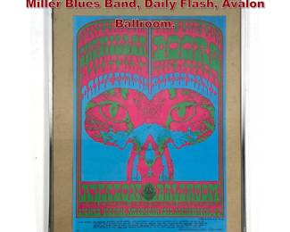 Lot 173 Rock Concert Poster. Doors, The Miller Blues Band, Daily Flash, Avalon Ballroom. 