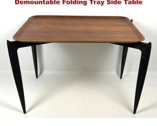 Lot 233 Danish Modern Fritz Hansen Demountable Folding Tray Side Table