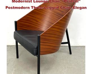 Lot 462 PHILLIPPE STARCK for Driade Modernist Lounge Chair. Pratfall Postmodern ThreeLegged Chair. Elegan