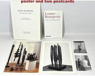 Lot 174 After Louise Bourgeois book with poster and two postcards 