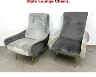Lot 115 Pair Contemporary Marco Zanuso Style Lounge Chairs. 