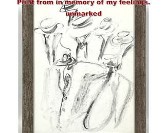 Lot 98 Willem De Kooning offset lithograph Print from in memory of my feelings. unmarked